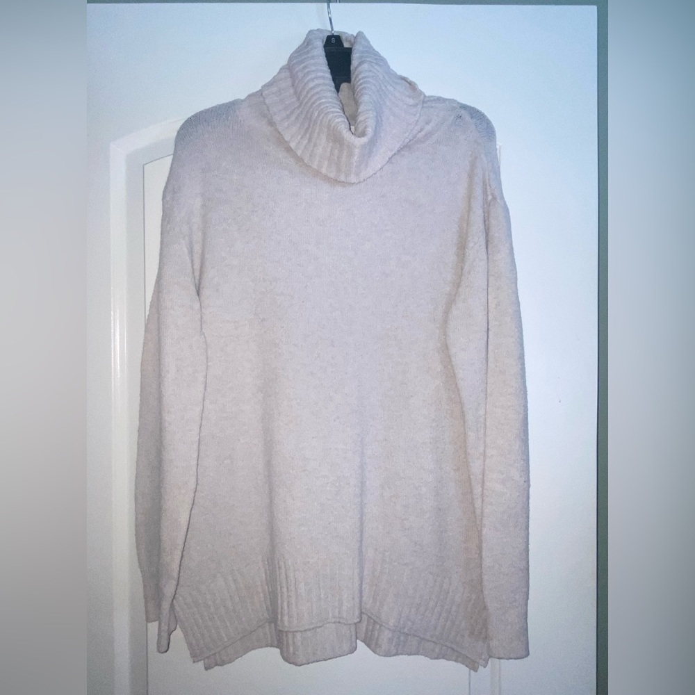 Beige turtleneck sweater